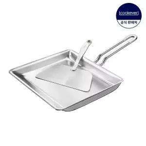 쿡에버 IH 인덕션 통3중 스텐 멀티사각팬 24.5cm 세트 (뒤집개 포함)