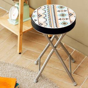 쿠션 원형 접이식의자 보조의자 간이스툴 캠핑 낚시 베란다