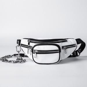 2중지퍼 천연양가죽 미니힙색 미니가방(WANG9073)