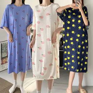 심쿵/반팔원피스/수면잠옷/쿨/아이스/롱원피스/롱맥시/파자마/빅사이즈/여름/바캉스/휴가8