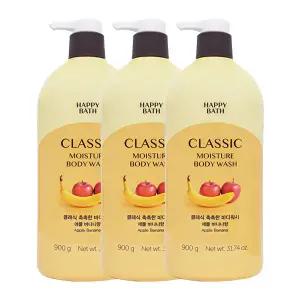 해피바스 정말 촉촉한 바디워시 900g x3