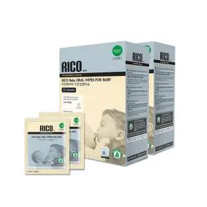 리꼬베이비 구강청결티슈 30매 x2팩(총60매)멸균 오가닉 유기농 물티슈 121도씨 비앤비