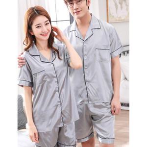 고급실크잠옷 반팔 커플 실크파자마세트~XXL