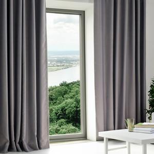 [뷰하우스]데이즈 3중직 원톤 아일렛 레일 핀형 암막커튼 특대형