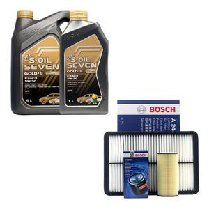 그랜저IG 디젤 엔진오일 에스오일 세븐골드 5W30 7리터 보쉬 필터 세트