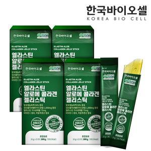 [한국바이오셀] 엘라스틴 알로에 콜라겐 젤리스틱 4세트(20g x 60개입)