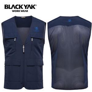 블랙야크 바람막이 편안한 수납 조끼 작업복 유니폼 근무복