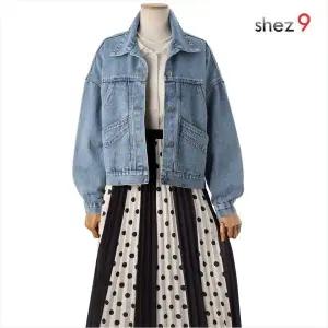 [하프클럽/]로빈 절개 워싱 청자켓