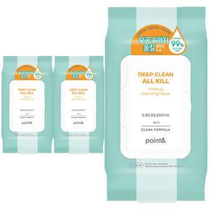 애경 포인트 딥클린 올킬 클렌징티슈 80매 3개