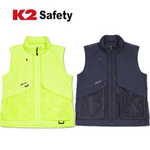 K2 세이프티 후드 조끼 시원한 작업용 망사 단체복 작업복 유니폼 근무복 VE-2606 2종