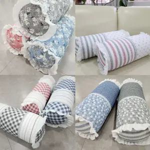 시어서커 여름 캔디 둥근베게 여름베개 커버 원형 시원한 침구 올록볼록 높은