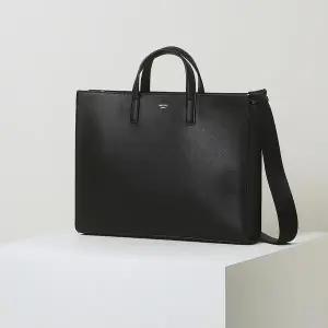 [헤지스](대전신세계)[HAZZYS ACC] 22FW [KEVIN] 블랙 단색 가죽 서류가방 HJBA2F855BK