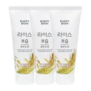 해피바스 라이스 보습 클렌징폼 200g x3