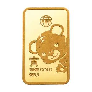 [한국금다이아몬드] 순금 호랑이 골드바 24K 3.75g 999.9 금시세