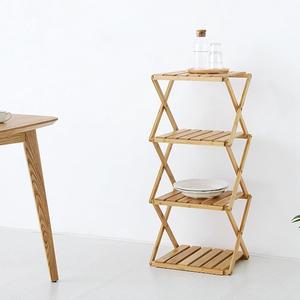 마켓비 JAWAL 선반 415 좁은 4단 대나무 ,1개