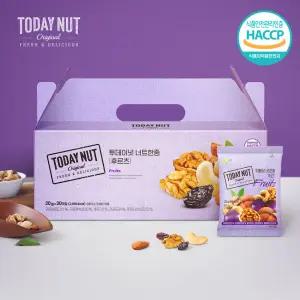 투데이넛 너트한줌 후르츠 하루견과 20gx30봉 선물세트