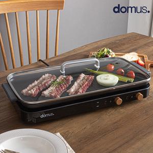 II 도무스 마이온 2구 인덕션 + 와이드 그릴팬 ( 캠핑 요리 가정용 그릴팬