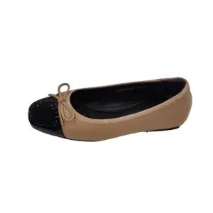 [세라] 여성  양가죽 스퀘어토 리본  플랫슈즈   C22P653   2COLOR