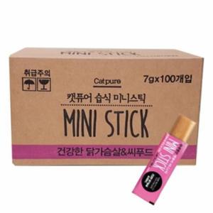 캣퓨어 미니스틱 닭가슴살+씨푸드 7g x 100개