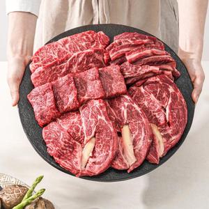 [품질보장]1++No.9등급 한우 구이한판800g 등심 갈비살 로스구이 소고기