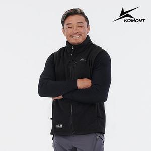 [코몽트] 남성 방풍 후리스 조끼(블랙)