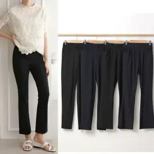 국내산 빅빅사이즈 여성 여름 바지 쿨링 쿨 아이스 부츠컷 팬츠 냉장고 냉감 오피스룩 정장 밴딩 스판