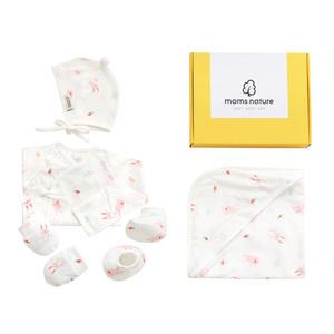맘스네이처 신생아 출산선물세트 자가드 5종 토토, 1개