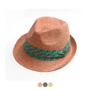 놈스타일 여성모자 CHK2385  라피아버킷햇