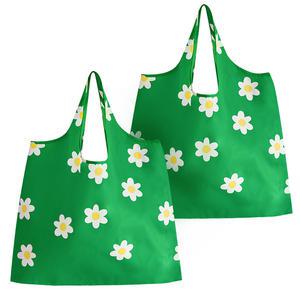 한손에 쏙 접이식 에코백 장바구니_데이지그린, 2개