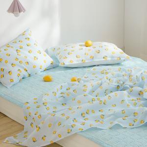 아르페지오베이직 레모네이드 블루 시어서커 여름 홑이불, Q, 180X205