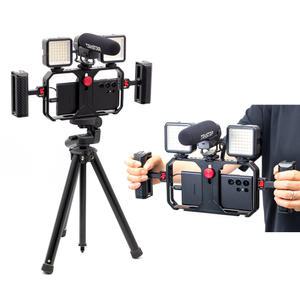 오토케 마스터 디렉터 휴대폰 촬영 장비 풀세트 듀얼 핸들 그립 케이지 마이크 조명 유튜브 개인방송