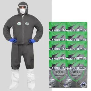 10벌-일회용 투피스 작업복 방진복 부직포 보호복 방역 방제 위생복 가운 농장 분진 도장복