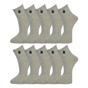 비버리힐즈 폴로클럽 남성용 미니 말로고 양말, 회색, 10켤레, 1개