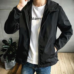 남녀공용 간절기  바람막이 점퍼 조깅 바이크 밑단스트링 후드집업 윈드재킷