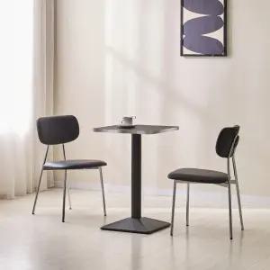 엠버 라운드 테이블 실버엣지 식탁 테이블 카페 업소용