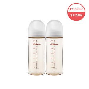 더블하트 모유실감 3세대 제뉴인화이트 330ml 트윈팩 (젖병2)