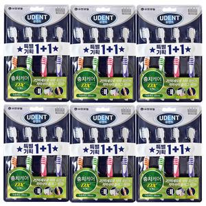 유한덴탈케어 충치케어 2단 미세모칫솔 유덴트 DX 4+4 X 6개(총48입)