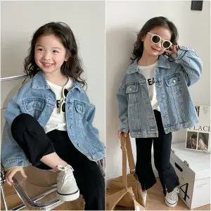 [삐삐네옷가게]여아 키즈 주니어 샤샤 심플 데님 자켓