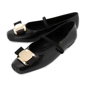 페라가모 뉴 바라 발레리나 여성 플랫슈즈 ZINA NERO 0768868 (발볼C)