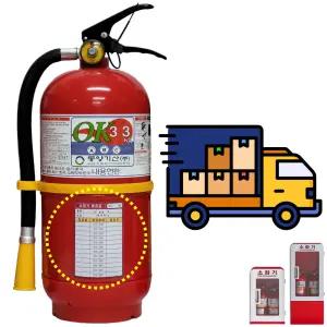 국산 ABC 분말 소화기 3.3kg / OK 동양기산(주) 국가검정품 / KC인증 스티커+자석식 점검표 증정 로케트
