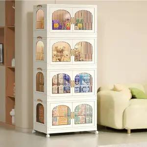 리빙원 이동식 양문형 폴딩박스 옷정리함 수납장 리빙박스 정리함