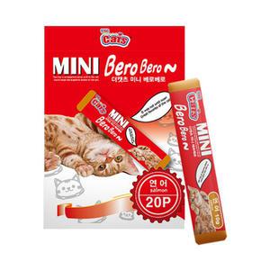 더캣츠 미니 베로베로 연어 20p 대용량 길냥이 캣 츄릅 츄르 고양이 간식