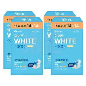 (화이트)순한순면 맥시슬림 날개 대형 14+14, 중형 14+14 _2세트(총4팩)