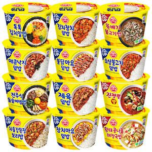 오뚜기 컵밥 12종 (김치알밥+김치참치+뚝불+매콤낙지+불닭마요+오불+돌솥+제육+진짬+차돌+참치마요+황태)