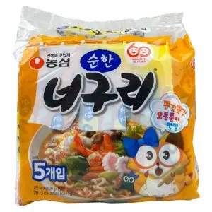 농심 너구리 순한맛 봉지라면 120g 5개입 8팩 멀티팩