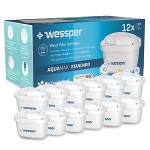 [공식수입] 웨스퍼 브리타 정수기 호환 필터 12개 (맥스트라 필터 호환, 마렐라, 플로우,리켈리,스타일)