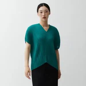 [플리츠미](의정부점)[최초 판매가 138000원] 루즈핏 V넥 쉬폰 블라우스_EPBLM024003