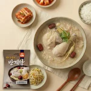 초원식품 정성온 현미누룽지 반계탕 700g 냉동제품