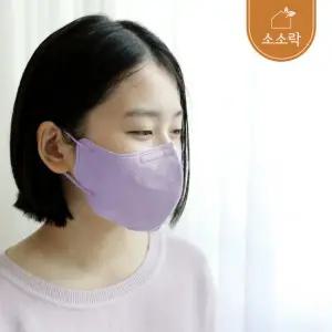 [소소락] 굿필링 컬러새부리형마스크 KF-AD 대형 보라 25매x4봉