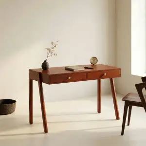 [나인홈가구]로렌 원목 책상 학생 컴퓨터 데스크 서랍 1200